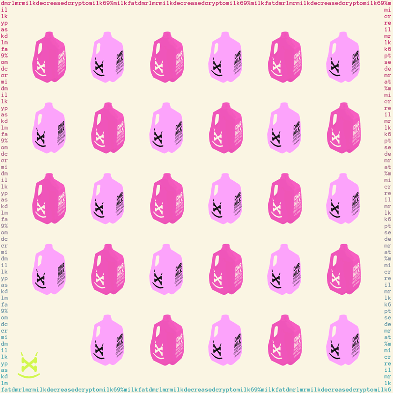 a grid of pink and fuschia milk jugs